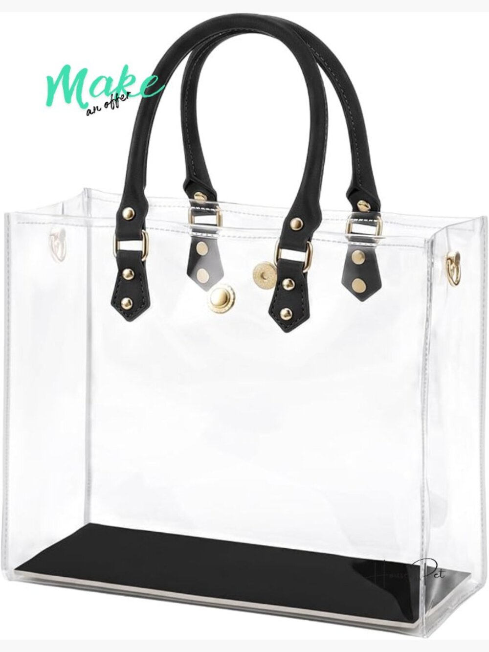 Clear TPU Tote Bag DIY Kit - Luxury Paper Bag Purse Making Kit with Leather